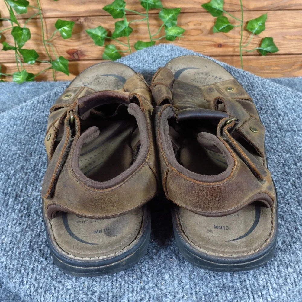ABEO‎ Brody Men Fisherman Sandal Size 10 Casual Comfort Brown Leather Strappy